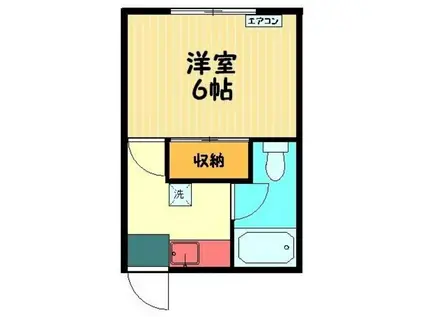 晴美マンション(1K/1階)の間取り写真