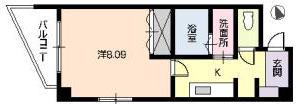 木村マンション(1K/3階)の間取り写真