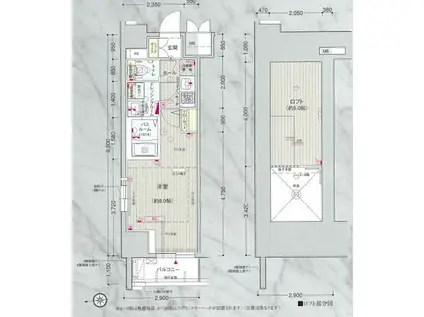 エステムコート名古屋・栄デュアルレジェンド(1K/5階)の間取り写真