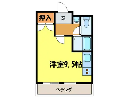 マスターズエル松ノ浜582(ワンルーム/1階)の間取り写真