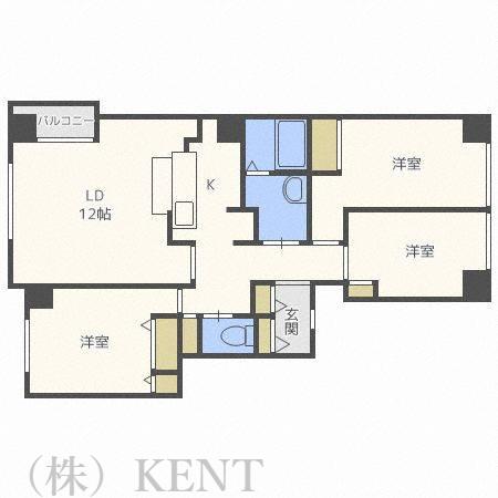 PLUM COURT(3LDK/3階)の間取り写真