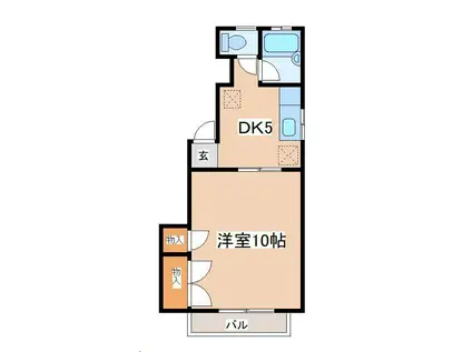 アーバンレジェンドF(1K/1階)の間取り写真