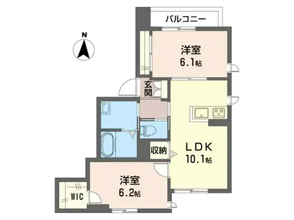ボヌール86(2LDK/2階)の間取り写真