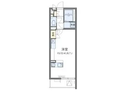 ミランダシンコーポ北与野(ワンルーム/1階)の間取り写真