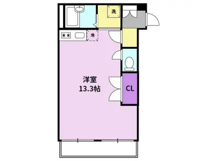 ワンバイワン(ワンルーム/1階)の間取り写真