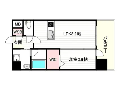 EC難波ウエスト-SIDEVIIエクシーナ(1LDK/5階)の間取り写真