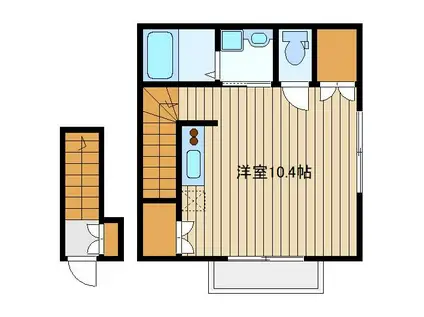 カーサコスモス(ワンルーム/2階)の間取り写真