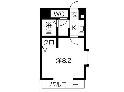 コンフォール加茂(1K/3階)の間取り写真
