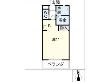 グランメゾン21(1K/1階)の間取り写真