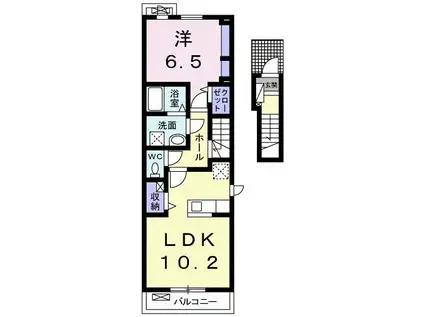 ベル プランタン(1LDK/2階)の間取り写真