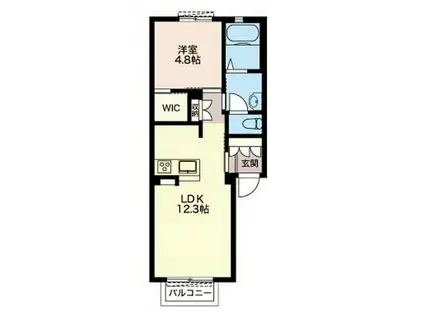 FELICE(1LDK/2階)の間取り写真