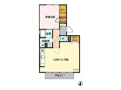 アーバンライフ(1LDK/1階)の間取り写真