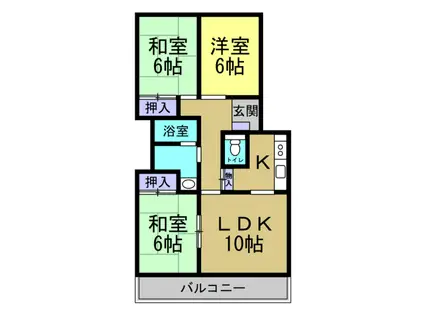 大豊ヒルズ(3LDK/4階)の間取り写真