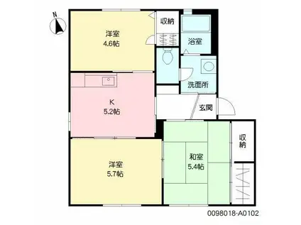 コーポ ハイビスカス (3K/1階)の間取り写真