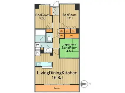 パークスクエア南品川(3LDK/15階)の間取り写真