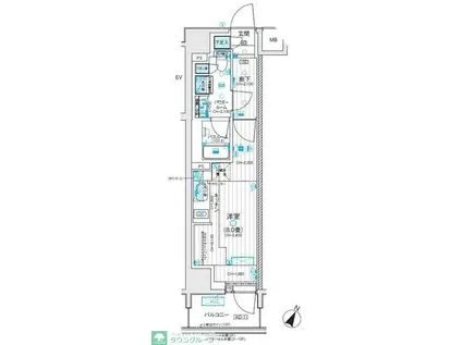 デュオステージ相模大野(ワンルーム/5階)の間取り写真