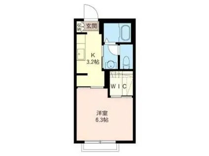 MAISON DORANGE(1K/2階)の間取り写真