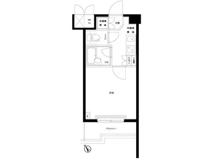 ルーブル南池袋(1K/7階)の間取り写真