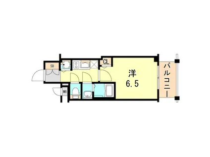 ファーストフィオーレ神戸駅前(1K/15階)の間取り写真