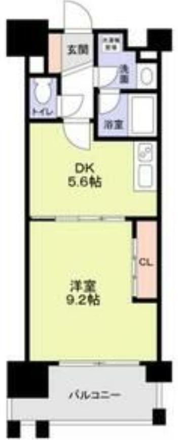 布施ハイライン(1DK/7階)の間取り写真