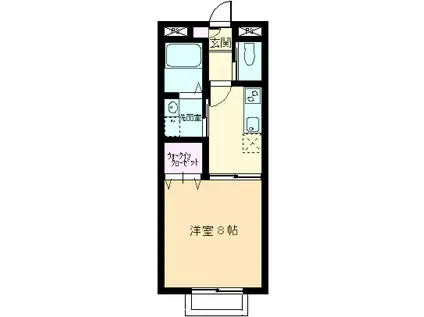 BAYVILLAGE I(1K/1階)の間取り写真