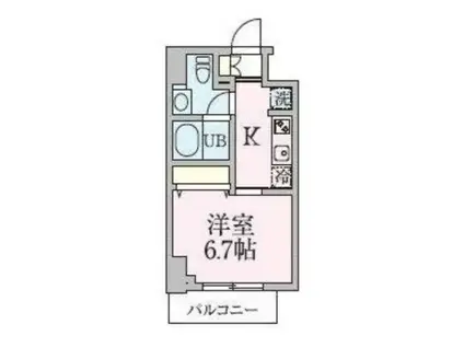 ブランシュワ(1K/1階)の間取り写真