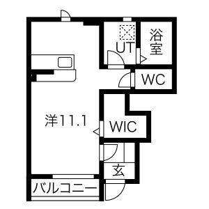 DANCUORE(ワンルーム/1階)の間取り写真