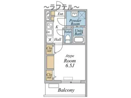 リブリ・HIRAKU(1K/2階)の間取り写真