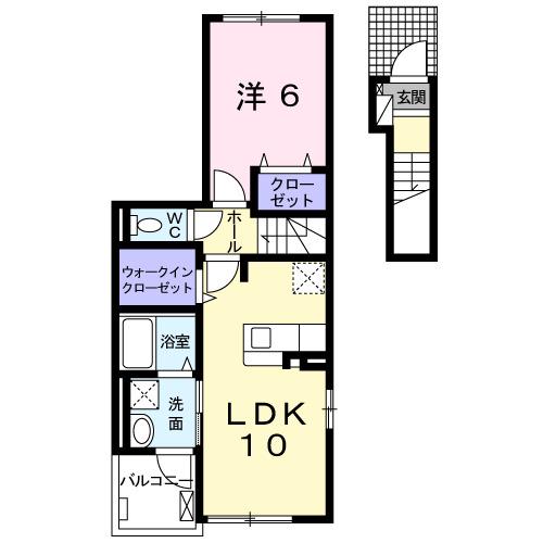 グランシャリオ(1LDK/2階)の間取り写真