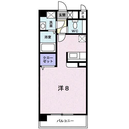 GRACE下郡(ワンルーム/3階)の間取り写真