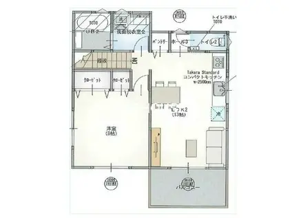 HOUSE SOWAKA(1LDK/2階)の間取り写真