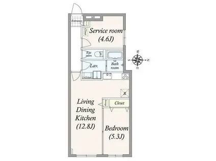 GRAN PASEO大井町(2LDK/3階)の間取り写真