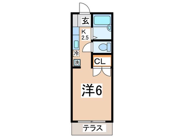 SNT横浜金沢(1K/1階)の間取り写真