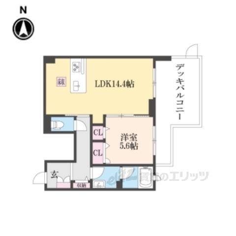 シャーメゾン光(1LDK/1階)の間取り写真