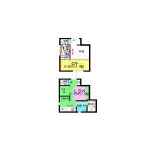 ACCOMMO岩塚(ワンルーム/1階)の間取り写真