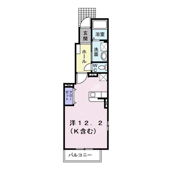 セイバリー(ワンルーム/1階)の間取り写真