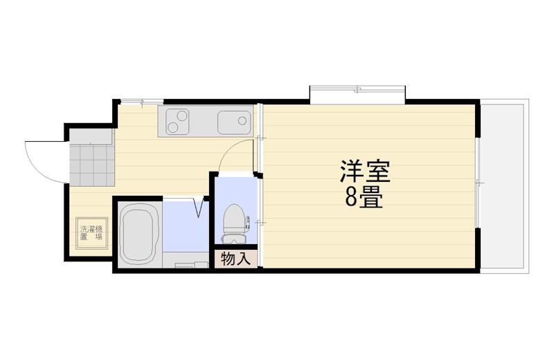 吉田ビル(1K/3階)の間取り写真