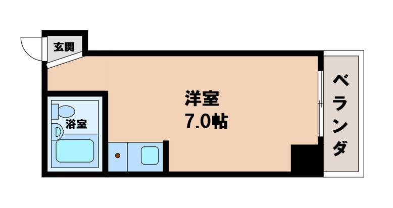 エムエスエイ山王(ワンルーム/4階)の間取り写真