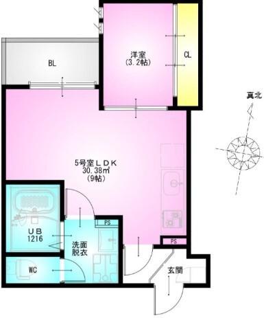 REGALEST 祐光(1LDK/3階)の間取り写真