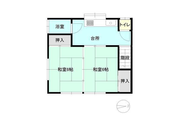 いつき荘(2K/2階)の間取り写真