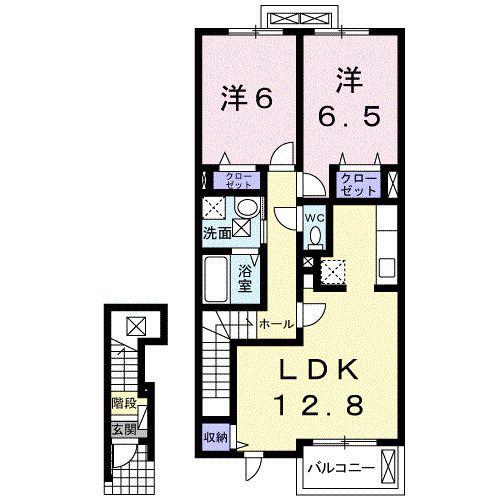 マリーゴールド(2LDK/2階)の間取り写真
