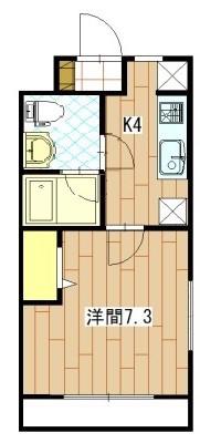 エスペランサ(1K/1階)の間取り写真