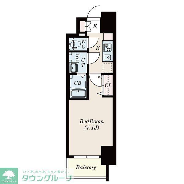 S-RESIDENCE浄心(1K/10階)の間取り写真