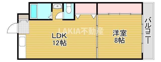 桜宮ハイツ(1LDK/3階)の間取り写真