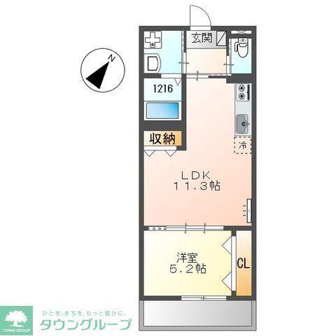 戸田市笹目3丁目アパート(1LDK/2階)の間取り写真