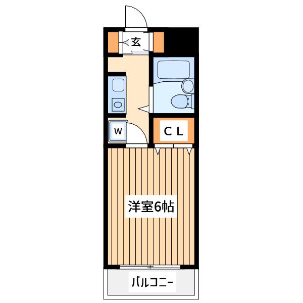 グリーンハイツ大南(1K/1階)の間取り写真