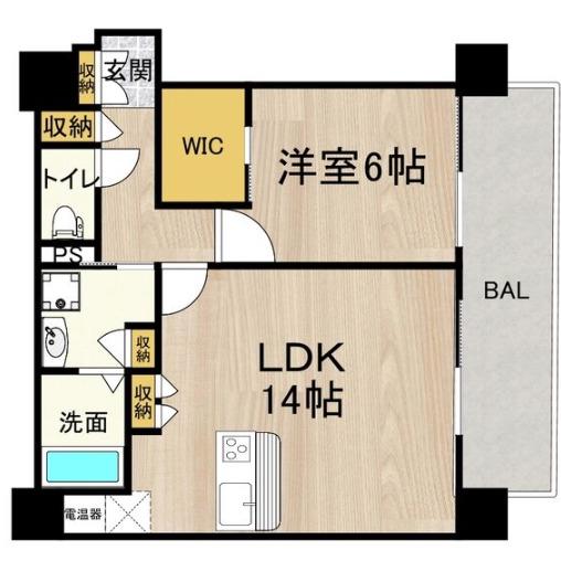CASA FELICE(1LDK/2階)の間取り写真