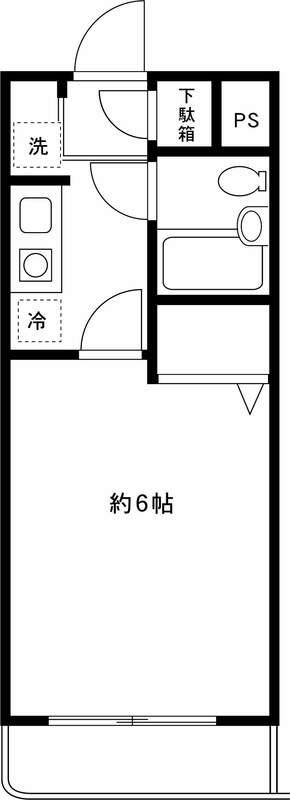 DRホームズ阿佐ヶ谷(1K/1階)の間取り写真