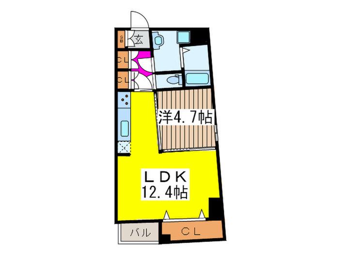 リブリ・FIONA(1LDK/5階)の間取り写真