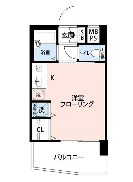 マイナビSTAYミライエ北新宿(ワンルーム/8階)の間取り写真